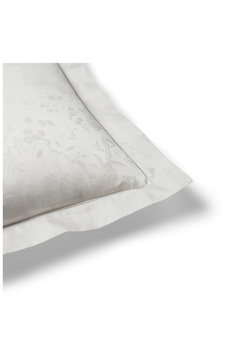 Bethany Floral Jacquard Pillow Sham, Alternate, color, PARCHMENT