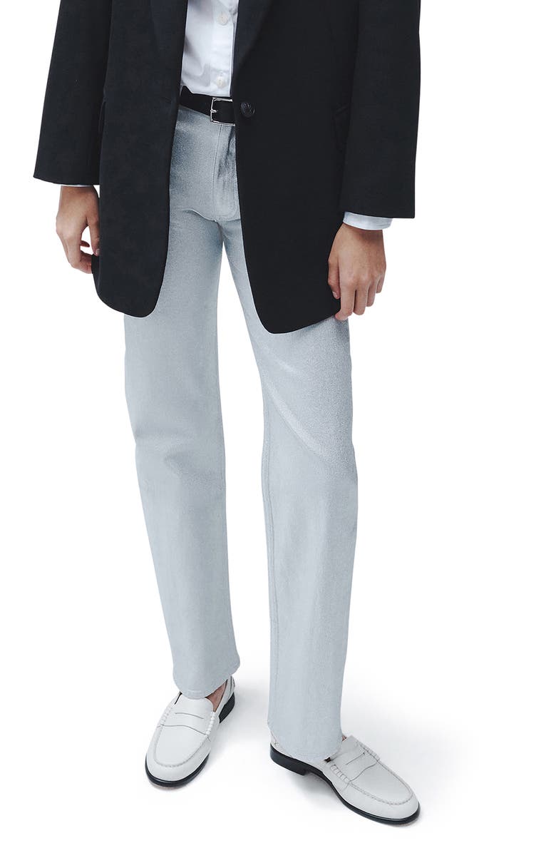 rag & bone Harlow Straight Leg Jeans, Main, color, Ctdsilver