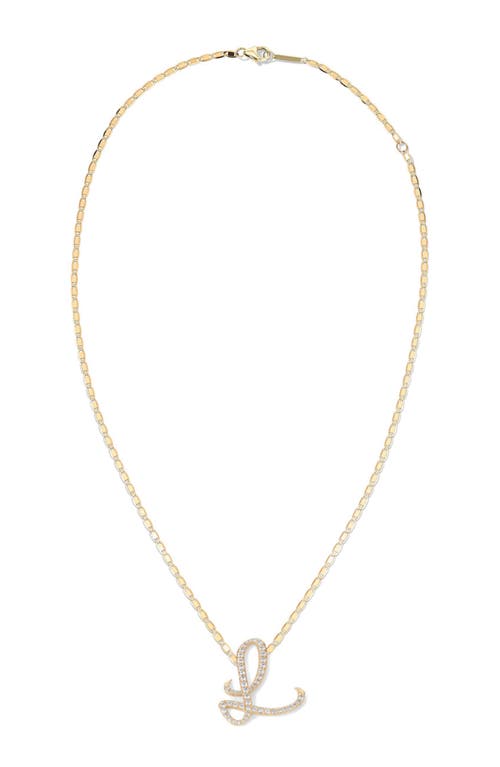 Lana Malibu 14k Gold & Diamond Initial Pendant Necklace In Gold