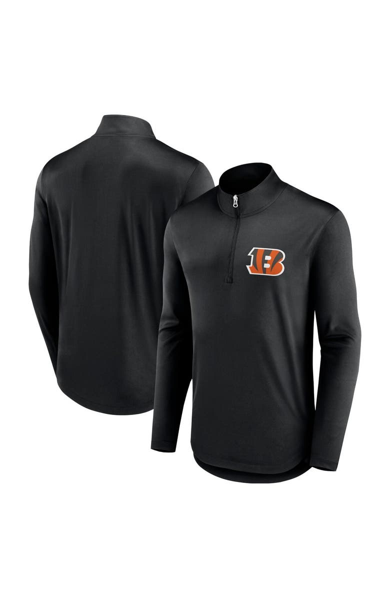 FANATICS Men's Fanatics Branded Black Cincinnati Bengals Quarterback Quarter-Zip Top, Main, color, 