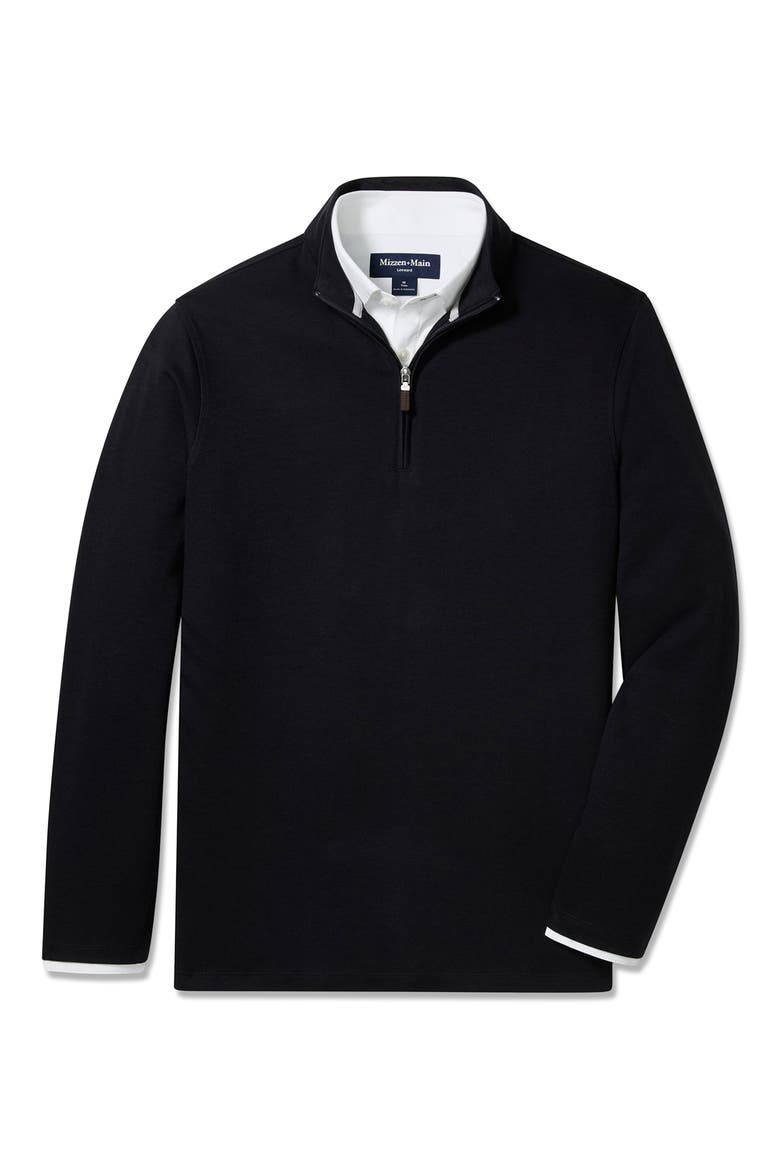 KPI Quarter Zip Pullover, Alternate, color, BLACK
