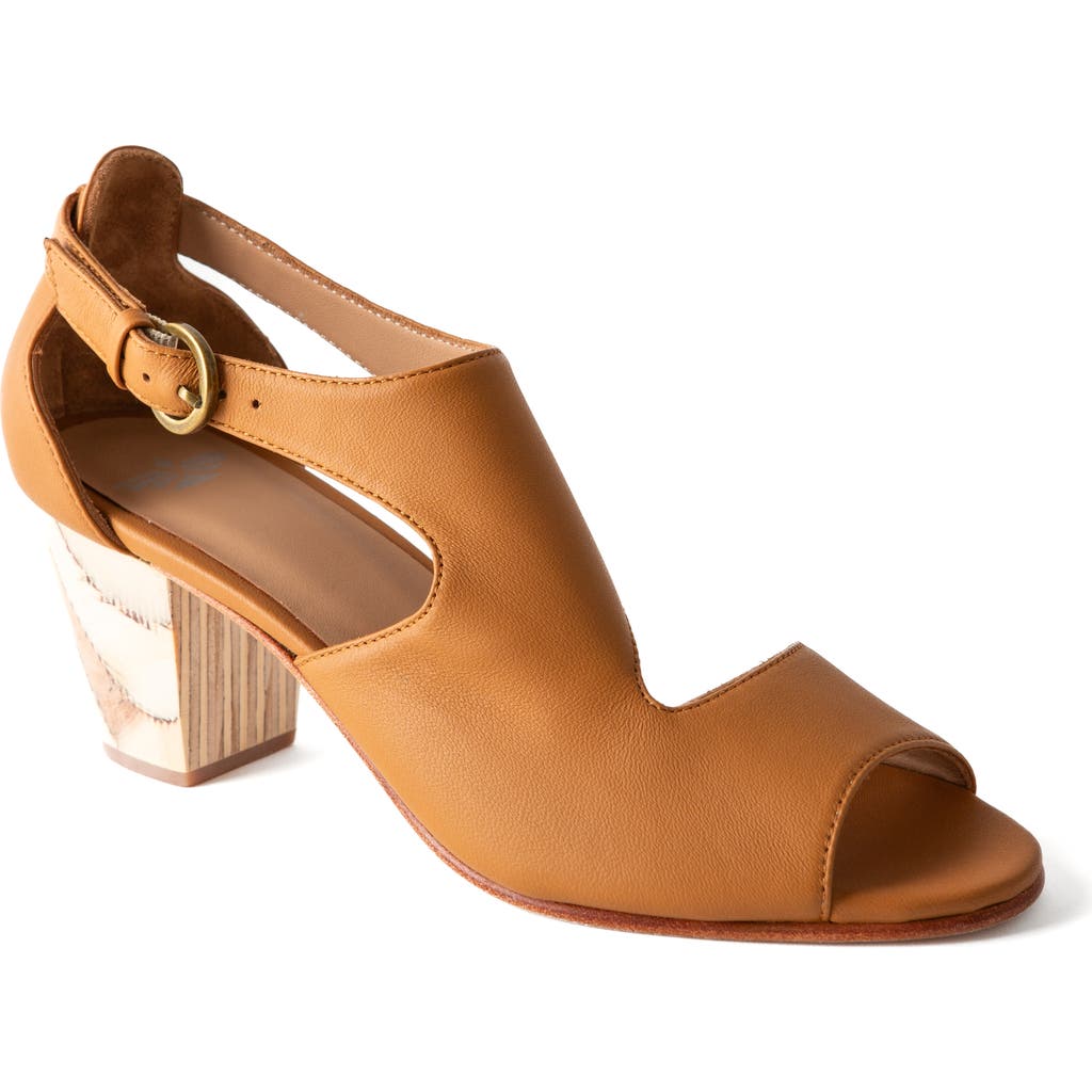 Fortress Victoria Naya Open Toe Pump In Caramel