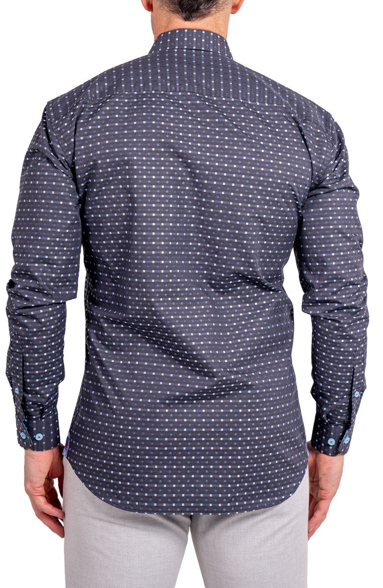Maceoo Fibonacci Ascension Contemporary Fit Button-Up Shirt, Alternate, color, Black