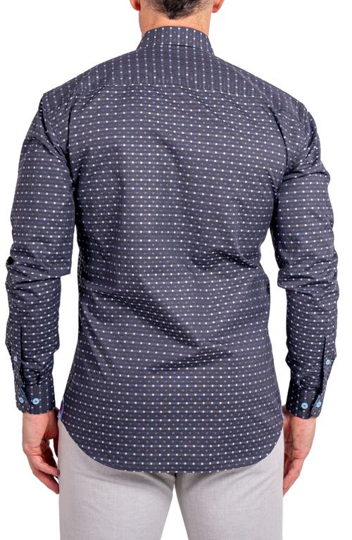 Maceoo Fibonacci Ascension Contemporary Fit Button-up Shirt In Black