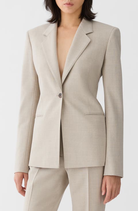 Stretch Merino Wool Blazer