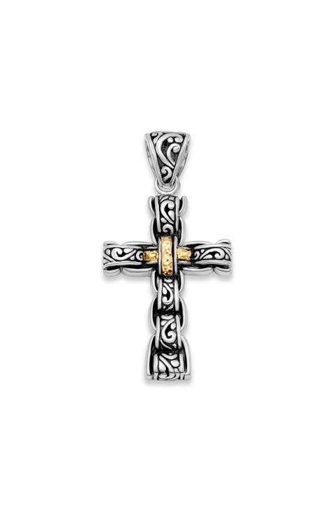 Two-Tone Cross Pendant