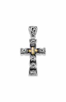 SAMUEL B. Two-Tone Cross Pendant