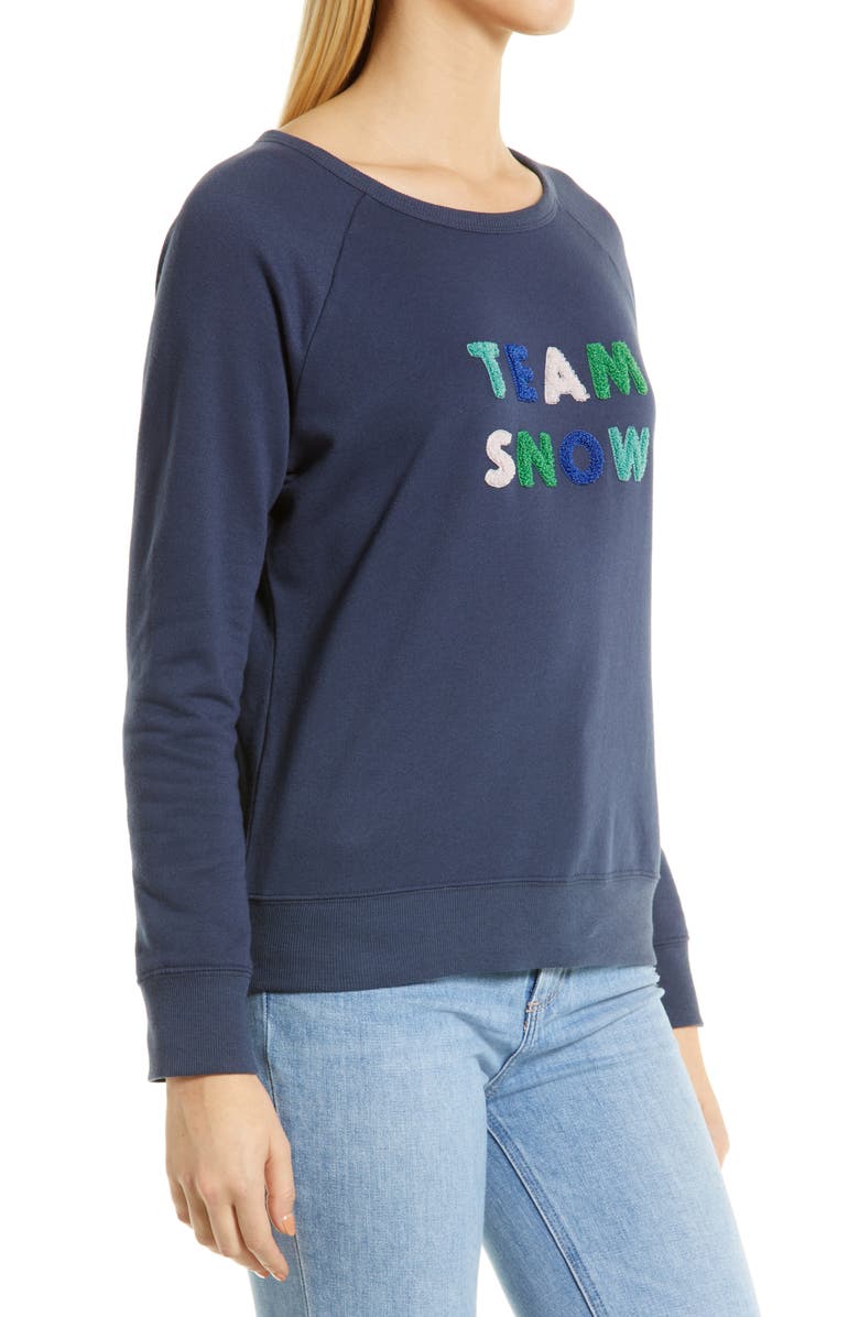 Caslon<sup>®</sup> Team Snow Sweatshirt, Alternate, color, 