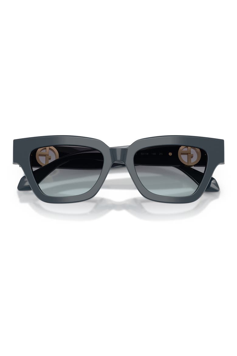 50mm Gradient Cat Eye Sunglasses, Alternate, color, DUSTY BLUE / BLUE GRADIENT