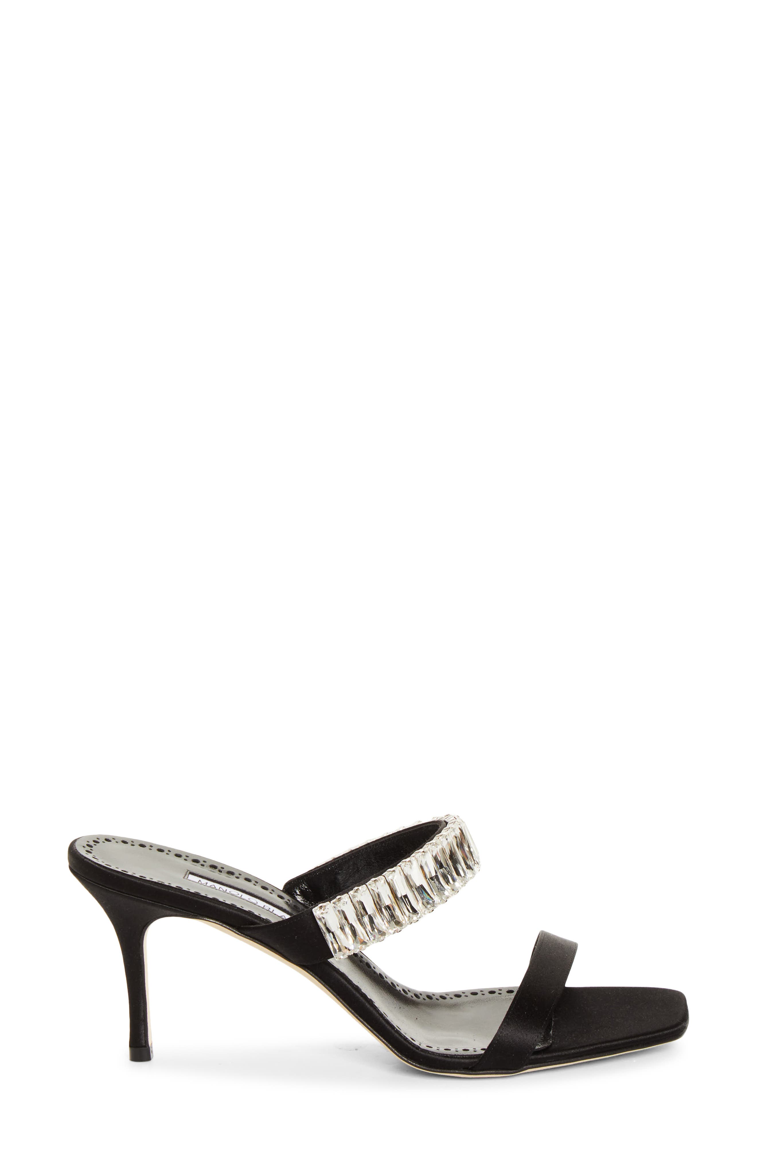 Manolo Blahnik Sako Bay Crystal Embellished Sandal, Alternate, color, Black