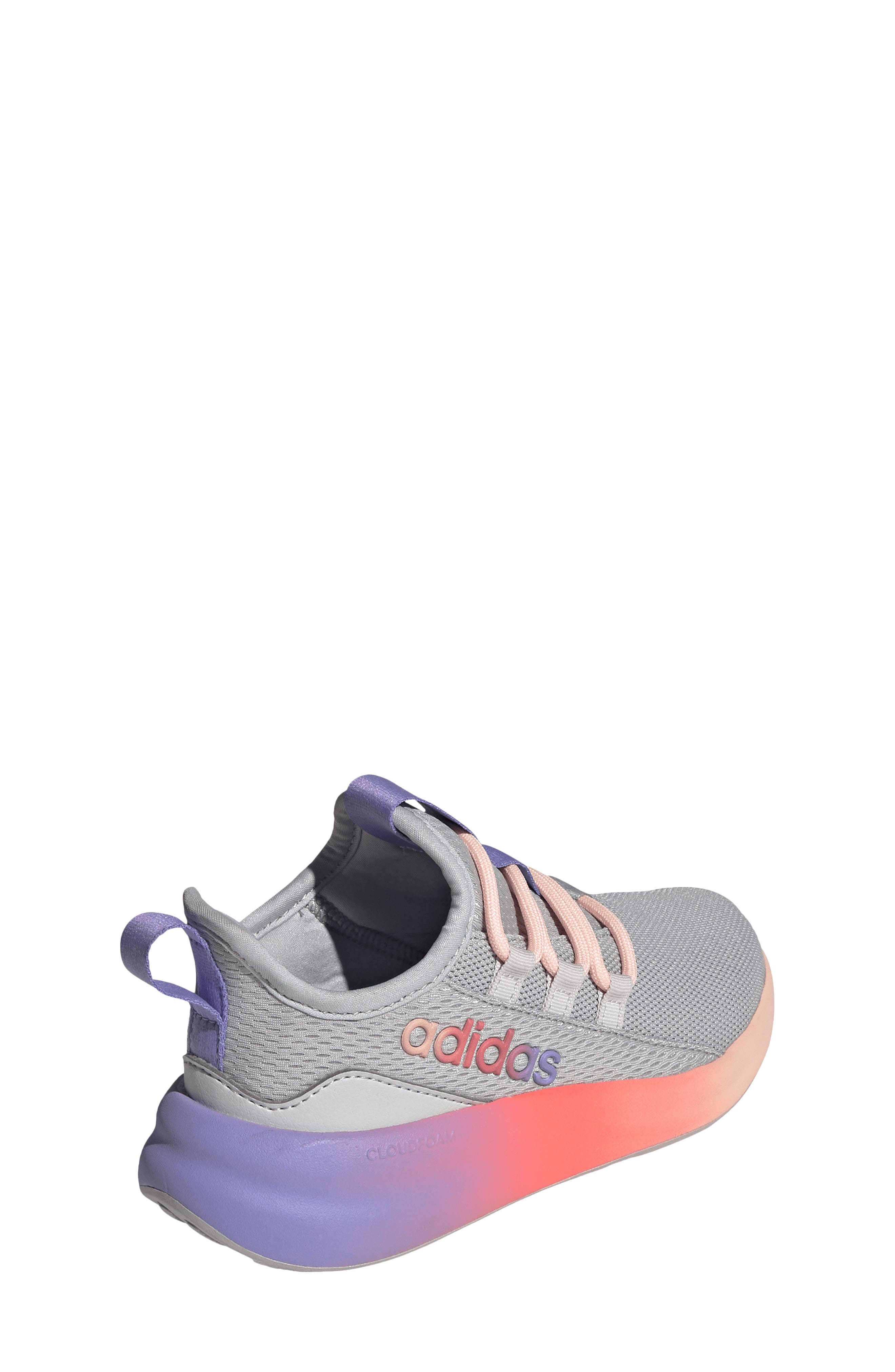 Kids' Lite Racer Adapt 8.0 Sneaker, Alternate, color, GREY/ PURPLE RUSH