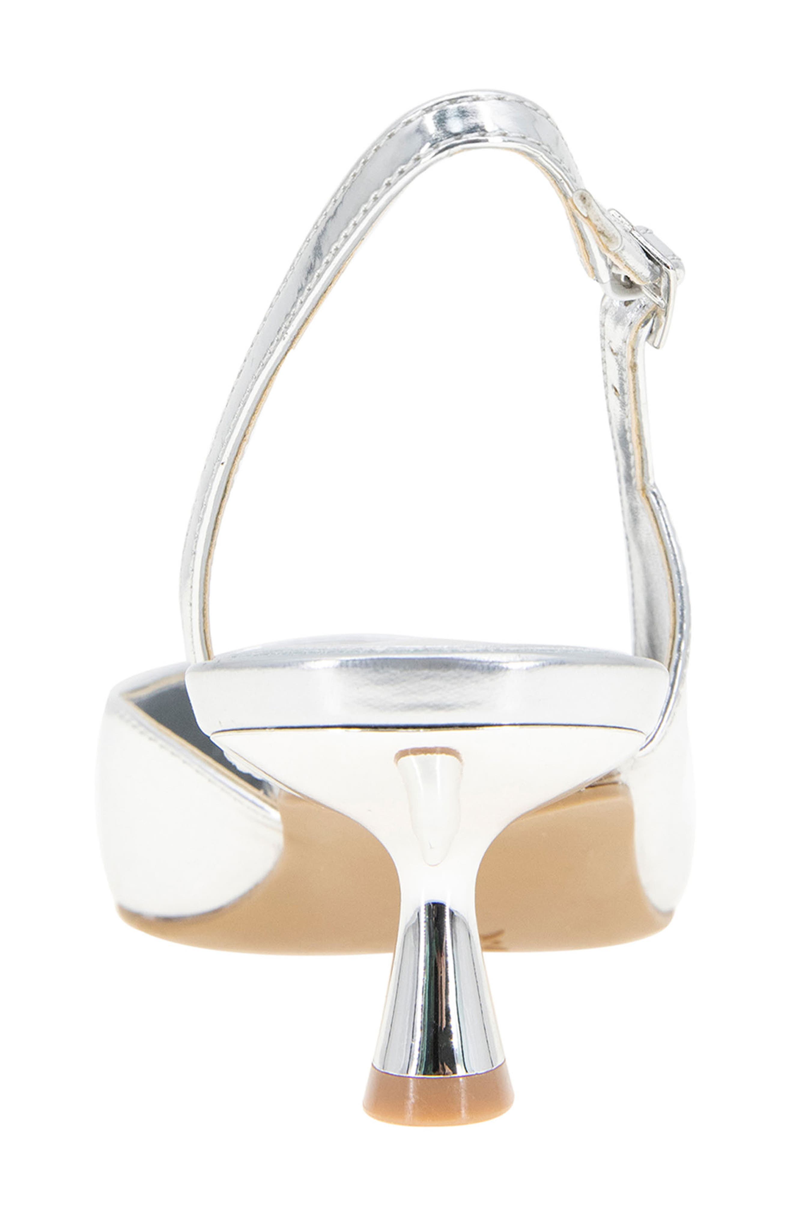 BCBGeneration Kittie Slingback Kitten Heel Pump, Alternate, color, Silver