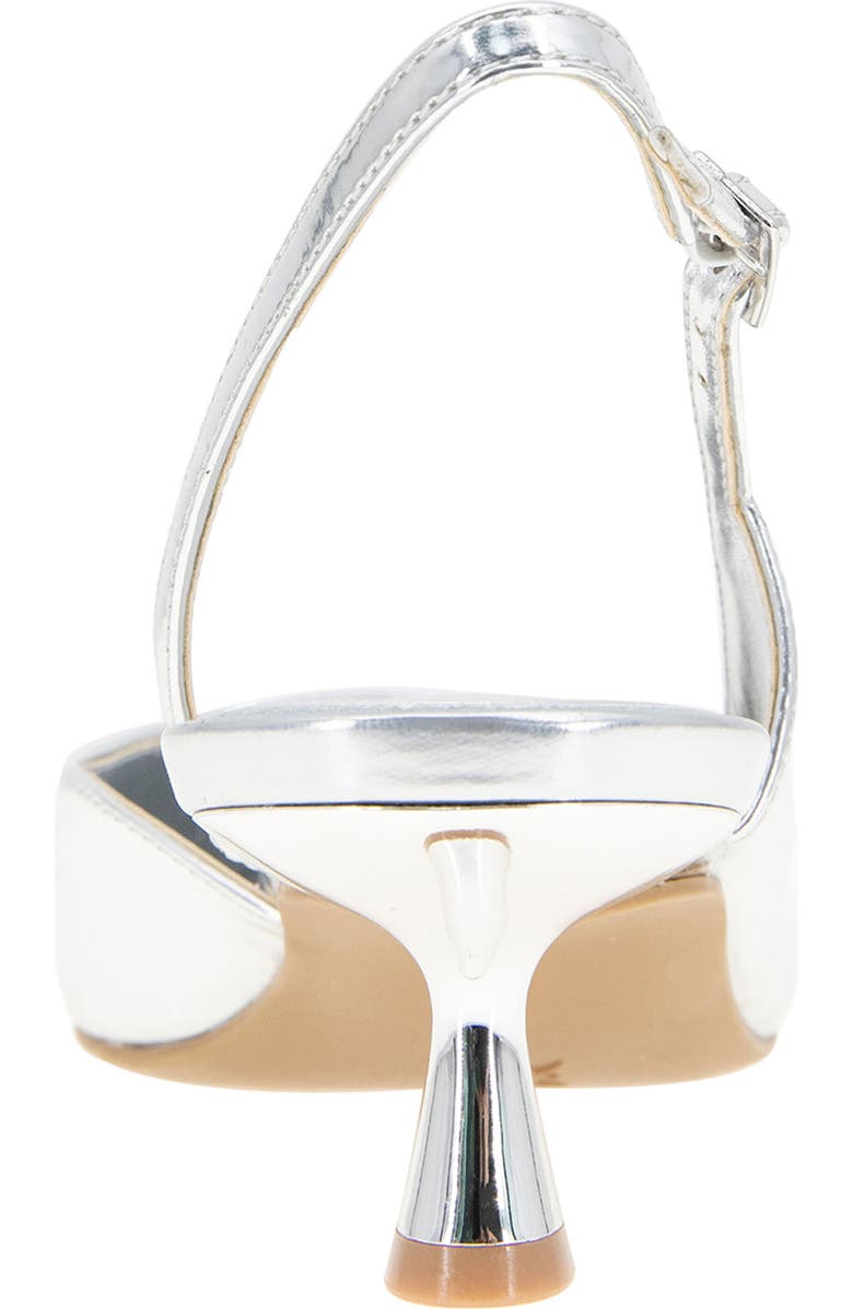 BCBGeneration Kittie Slingback Kitten Heel Pump, Alternate, color, Silver