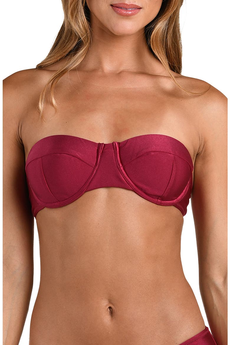 Alexandria Solid Underwire Bikini Top, Alternate, color, BLACK CHERRY