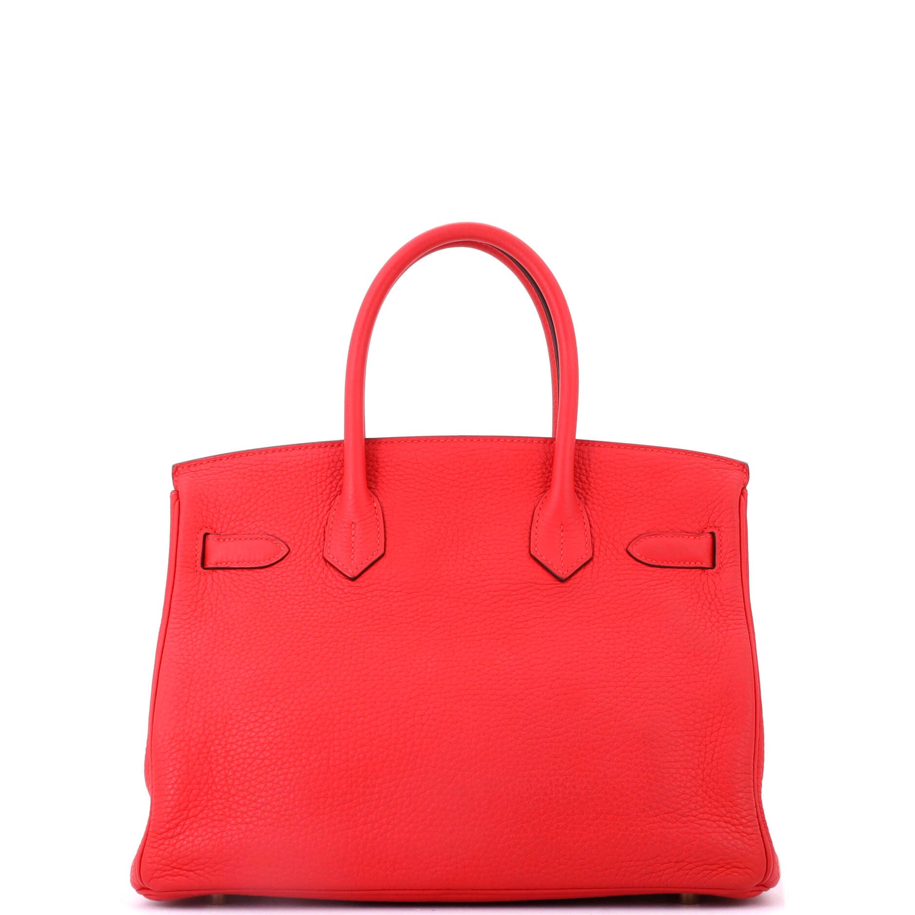 Pre-Owned Hermes Birkin Handbag Red Clemence with Gold Hardware 30, Alternate, color, Rouge Tomate