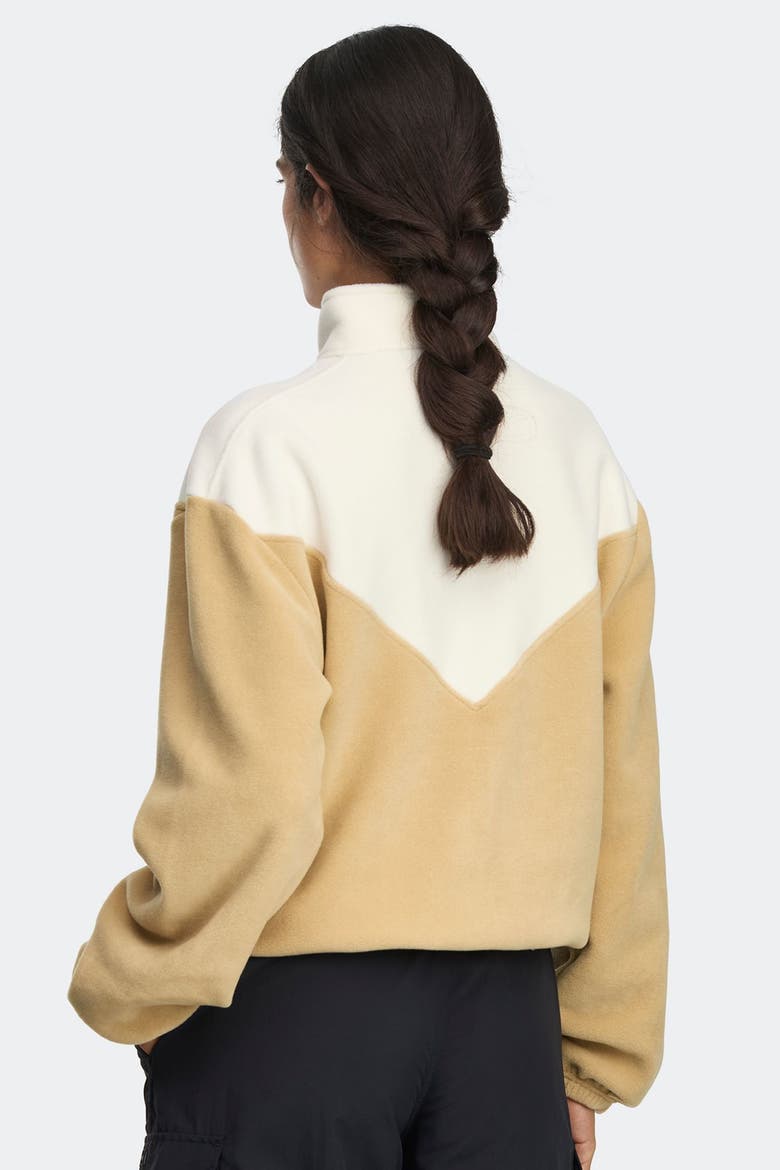 Tayen Colour Block Fleece Quarter Zip, Alternate, color, Bone/Timber Sand