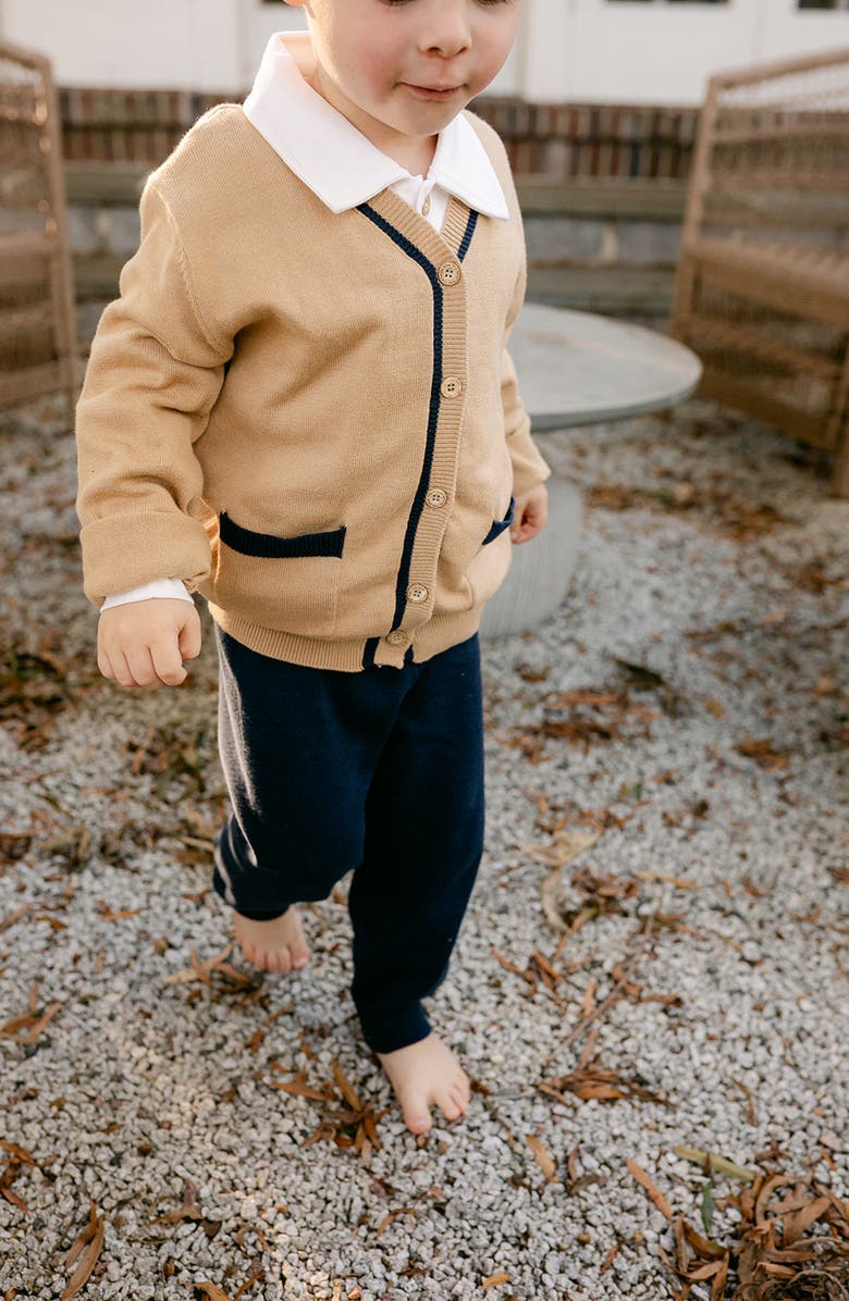 Little Paper Kids Ryan Cardigan, Alternate, color, Beige