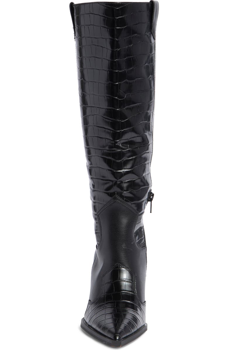 Steven New York Lanza Knee High Boot, Alternate, color, Black Croco