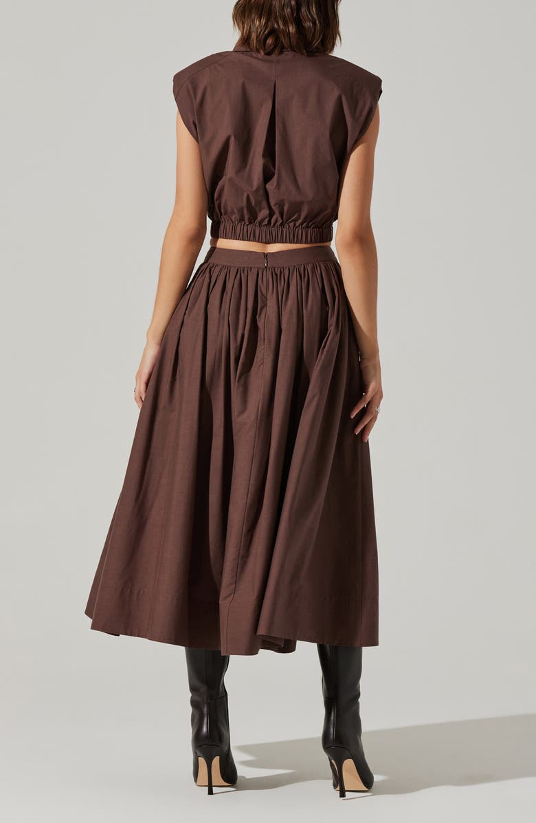 ASTR the Label Diandra Cotton Blend Midi Skirt, Alternate, color, 