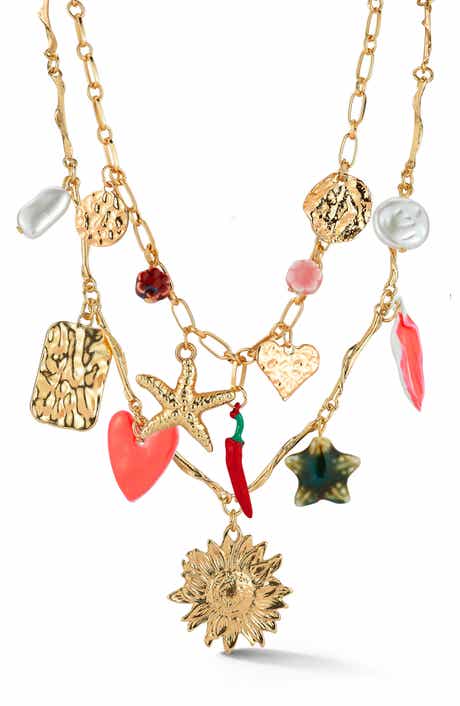 Set of 2 Charm Necklaces