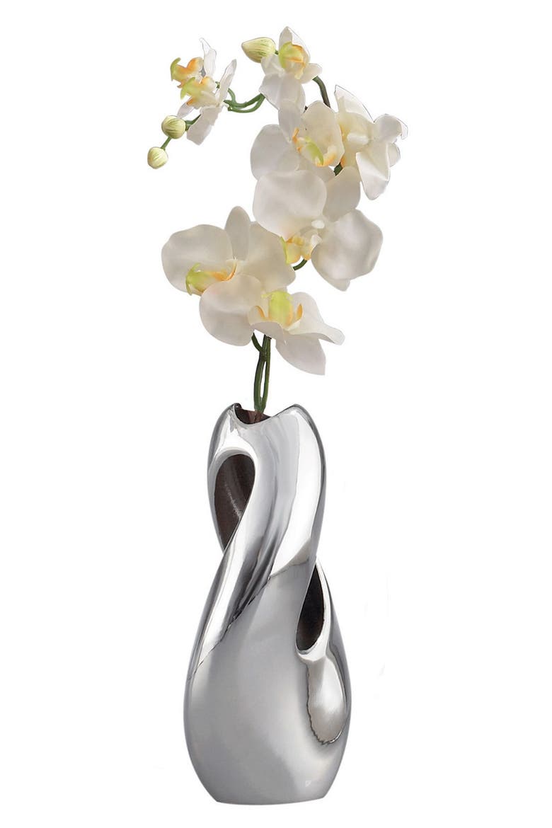 'Pebble Twist' Bud Vase, Main, color, SILVER