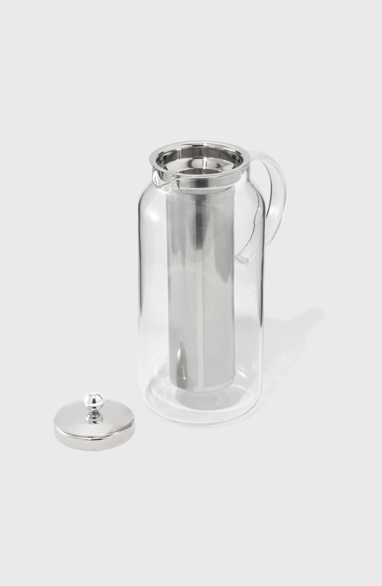 PUBLIC GOODS Tea & Water Glass Pitcher with Infuser, Alternate, color, Clear Glass
