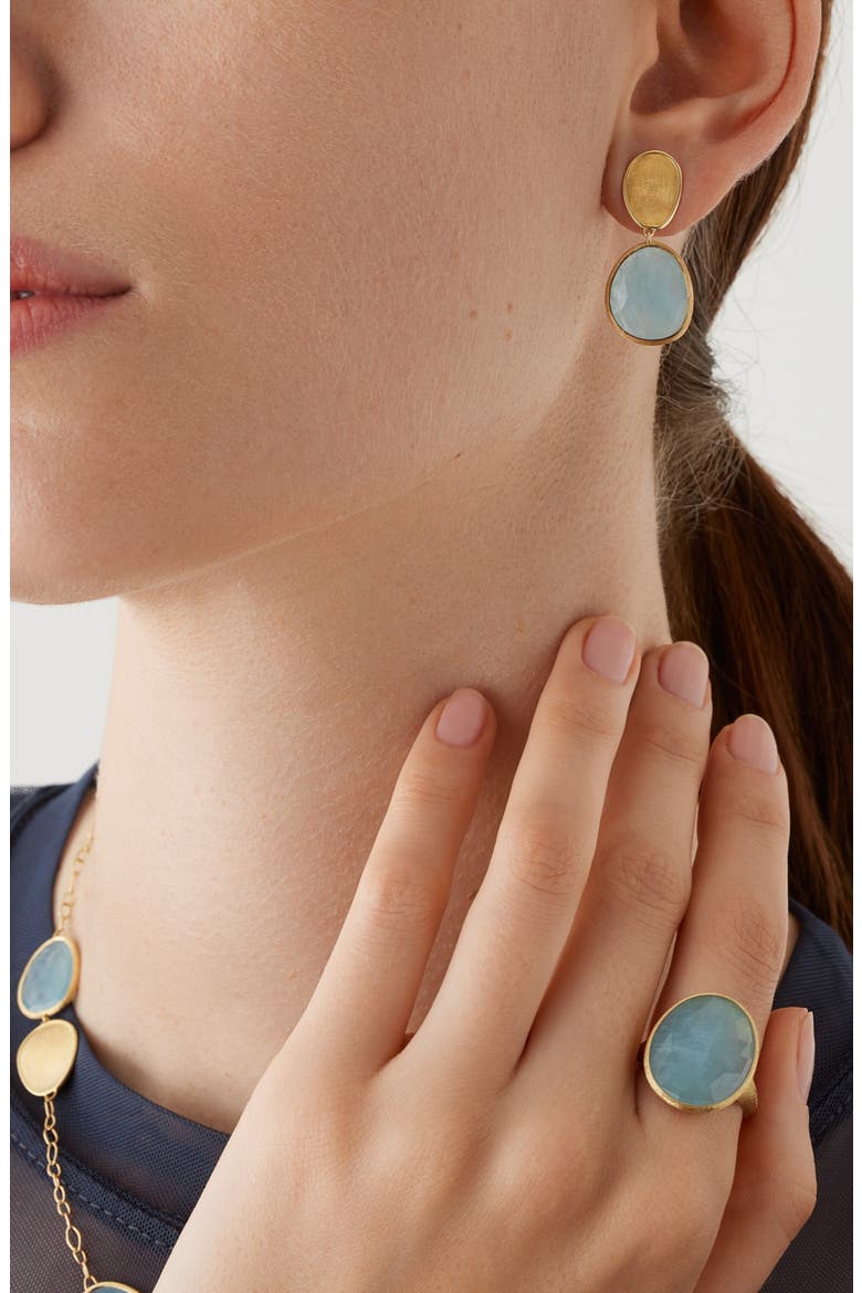 Lunaria Aquamarine Drop Earrings, Alternate, color, 18K YELLOW GOLD