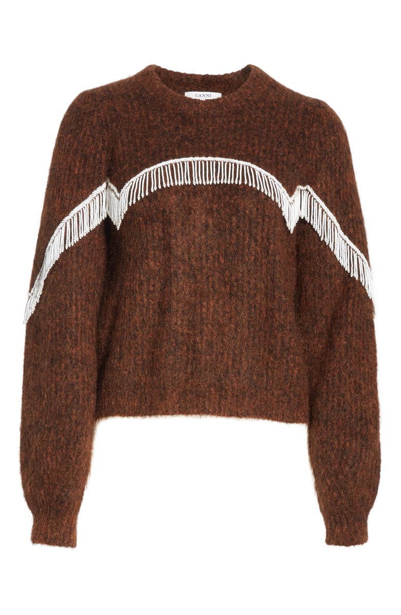 Ganni Mohair Blend Knit Sweater, Alternate, color, 