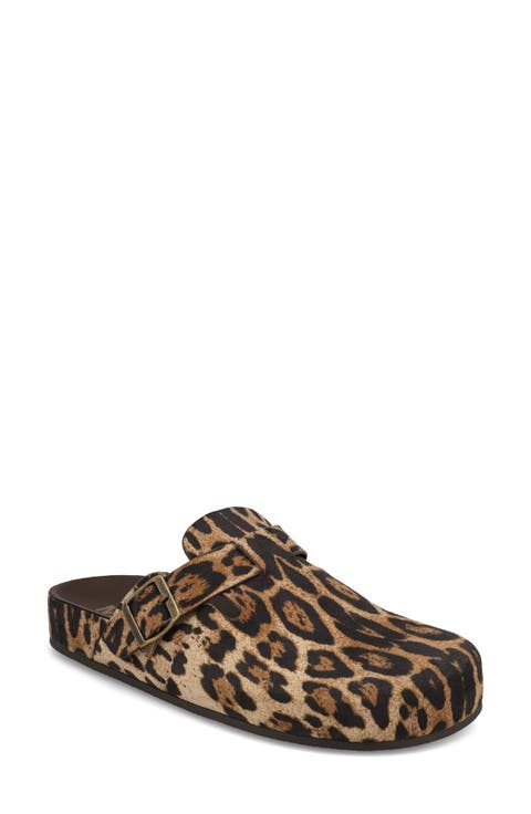 Animal Print Buckle Mule (Women)