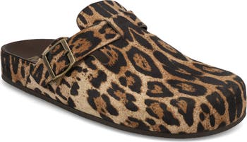 Animal Print Buckle Mule