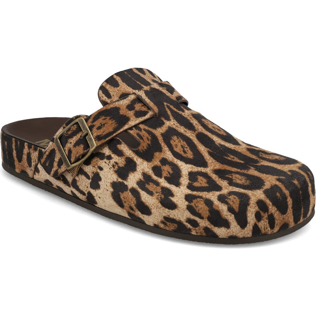 Mia Animal Print Buckle Mule In Animal Print