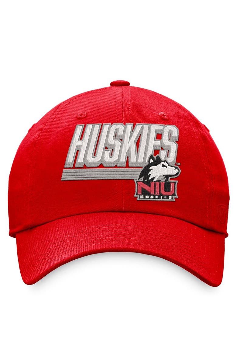TOP OF THE WORLD Men's Top of the World Red Northern Illinois Huskies Slice Adjustable Hat, Alternate, color, 