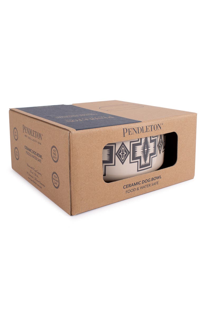 Pendleton Ceramic Pet Food Bowl, Alternate, color, Harding Natural