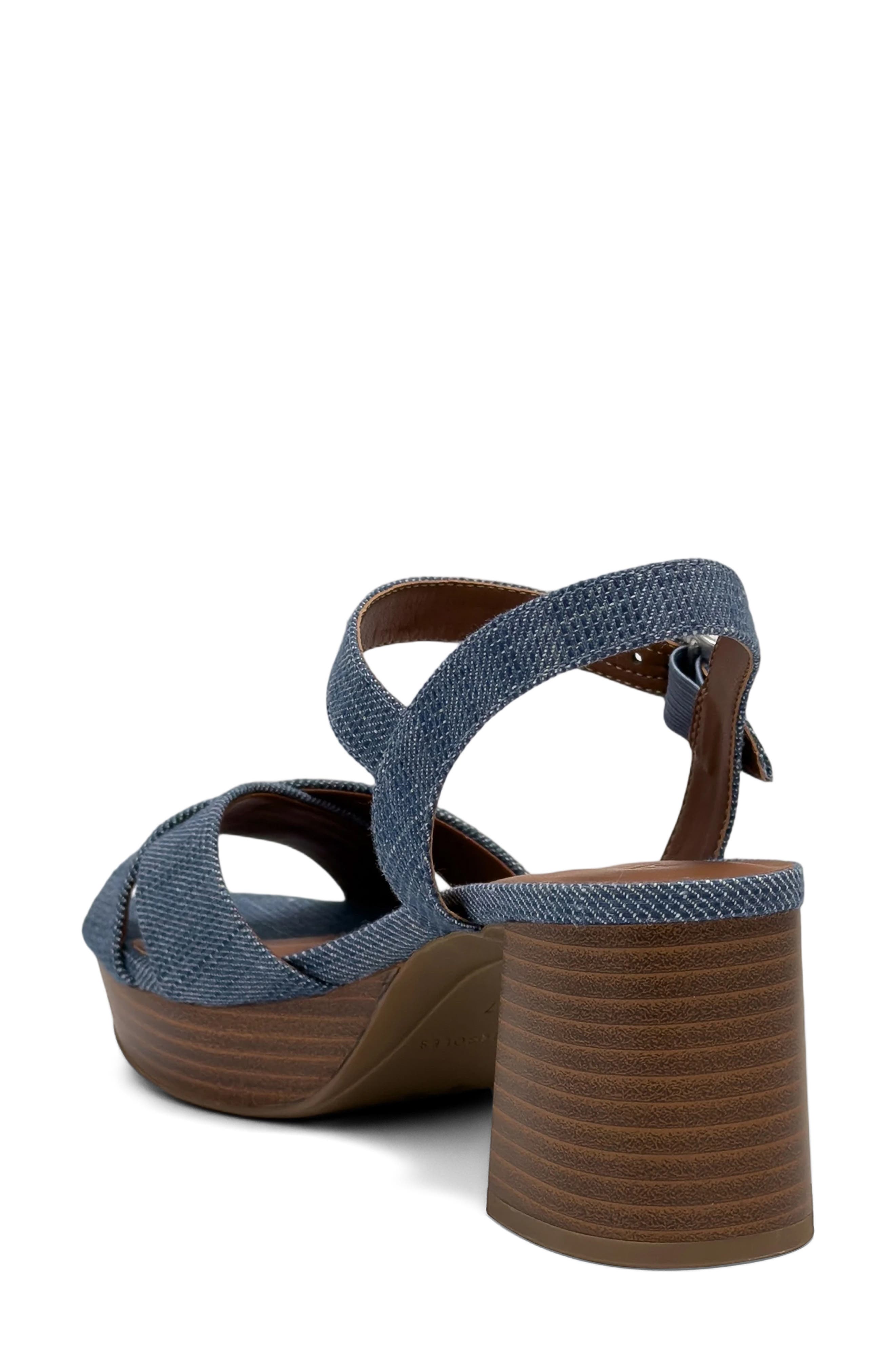Charlye Ankle Strap Platform Sandal, Alternate, color, BLUE