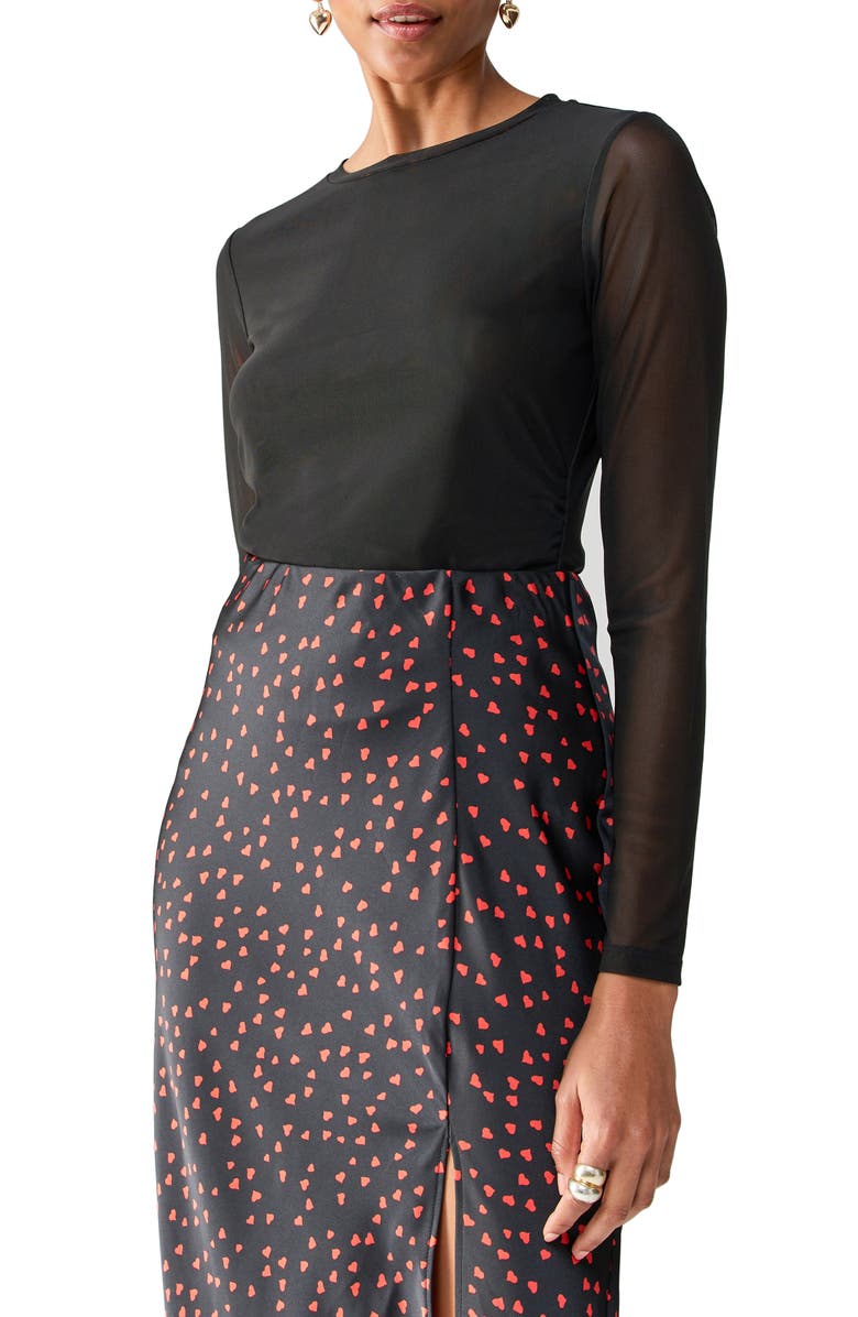 Sanctuary Main Squeeze Long Sleeve Mesh Top, Main, color,