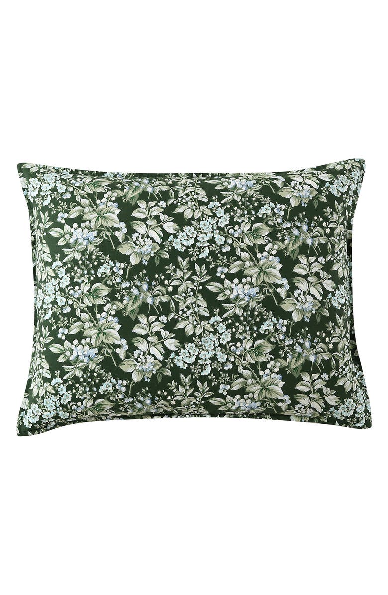 Laura Ashley Bramble Quilt & Sham Set, Alternate, color, Forest Green