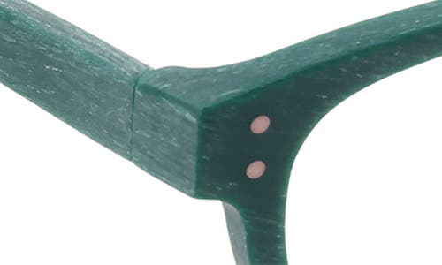 Eyebobs Biff 45mm Square Reading Glasses In Forest Green Woodgrain