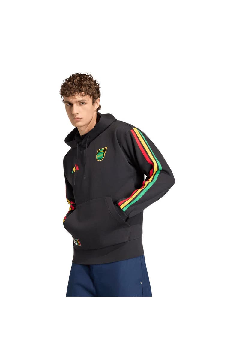 adidas Men's adidas Black Jamaica National Team Alphaskin Fleece Hoodie, Main, color, Black