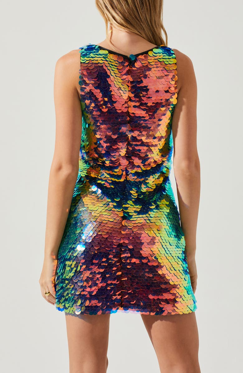 ASTR the Label Sima Iridescent Sequin Minidress, Alternate, color, 