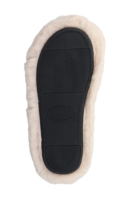 Mia Sled Faux Fur Slipper In Multi