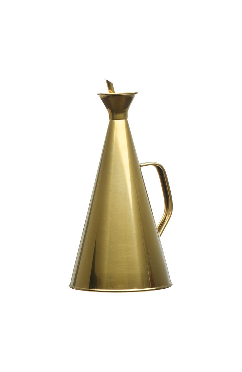 Storied Home Stainless Steel Oil Cruet, Main, color, Gold