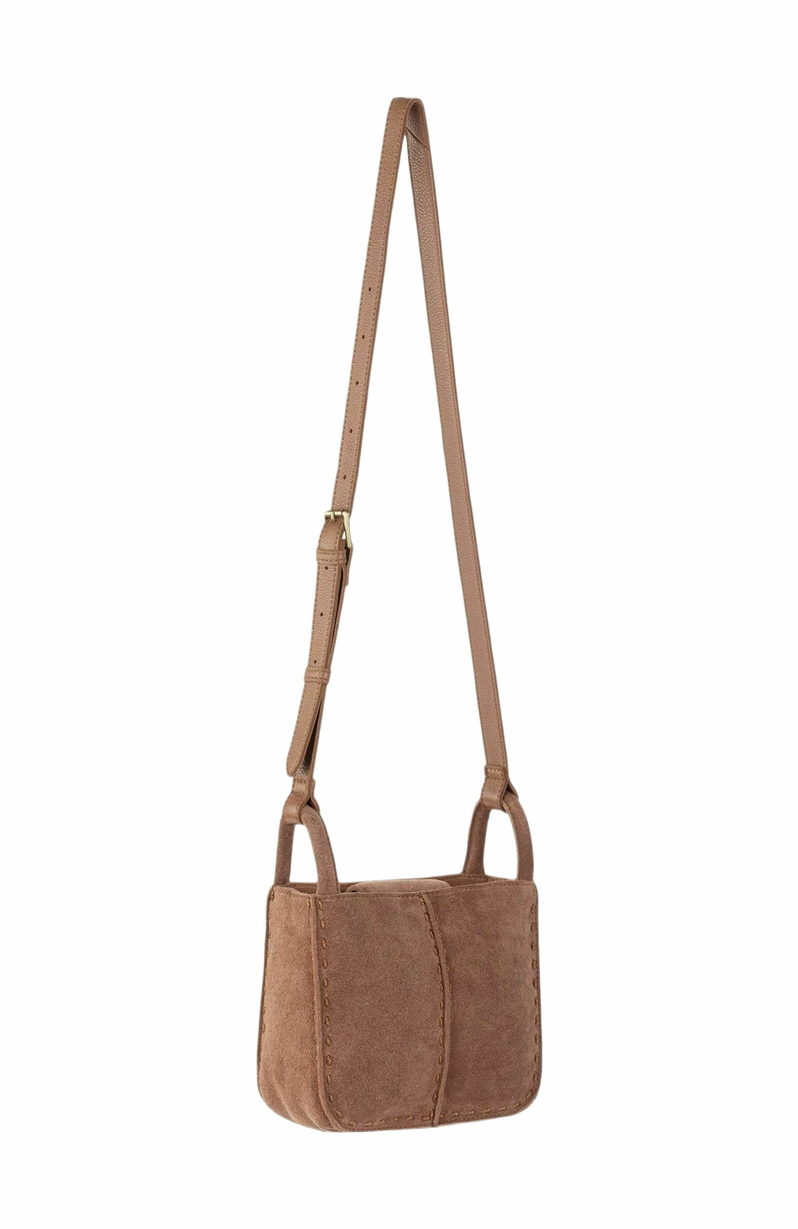 The Sak Los Feliz Small Crossbody Bag, Alternate, color, Tobacco Suede