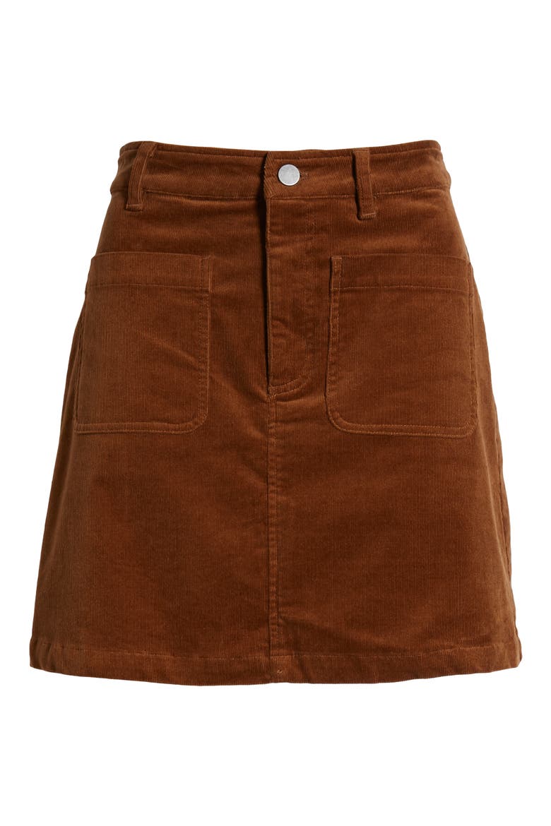 Corduroy Miniskirt, Alternate, color, BROWN DACHSHUND