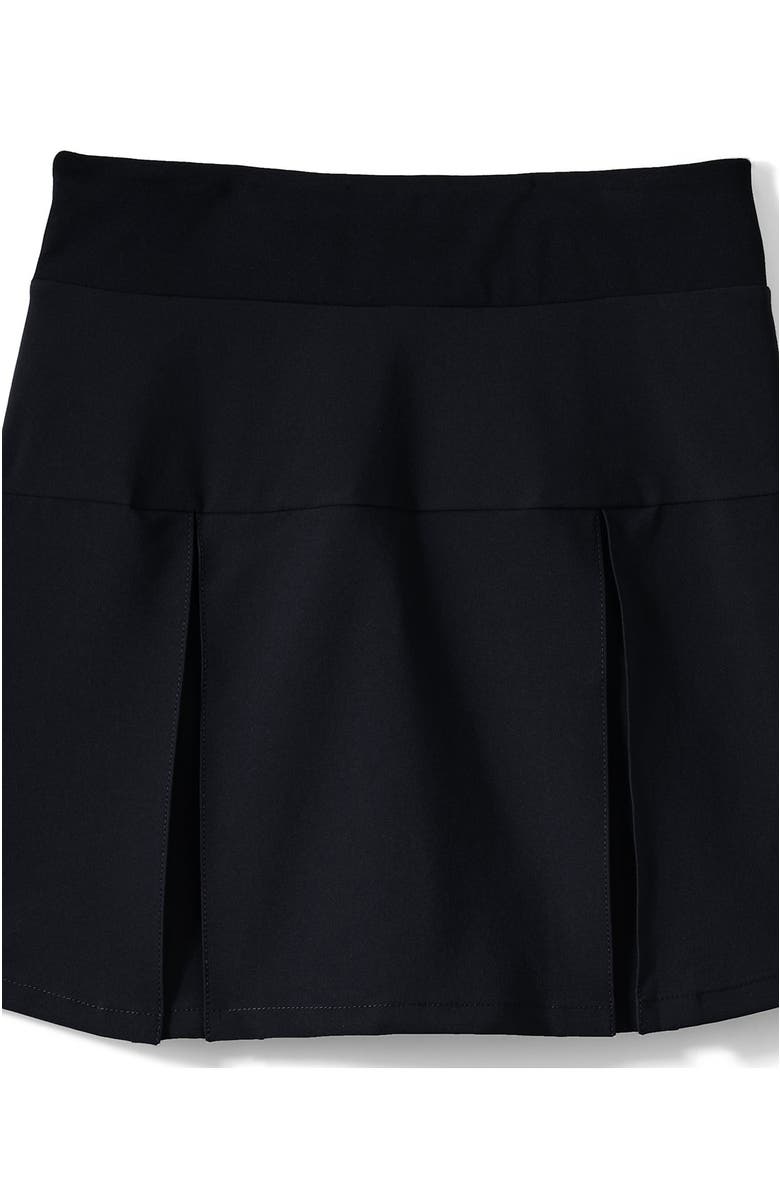 Lands' End School Uniform Girls Performance Pleated Skort Above the Knee, Alternate, color, Black
