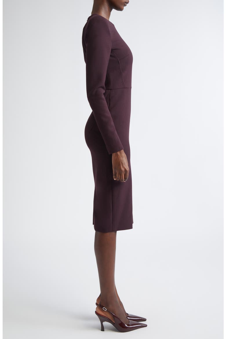 Long Sleeve Wool Blend T-Shirt Dress, Alternate, color, DEEP MAHOGANY