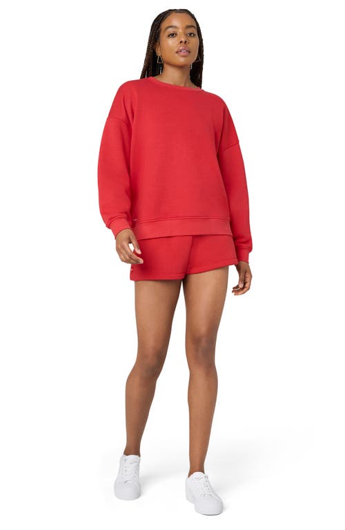 Florence By Mills Cozy Crush Oversize Sweatshirt In Scarlet