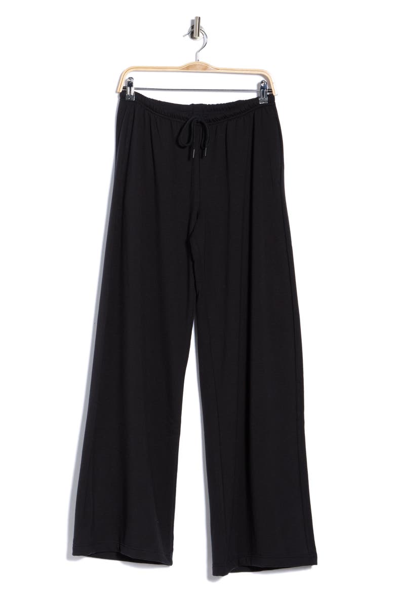 Loved Fleece Wide Leg Pants, Alternate, color, BLACK