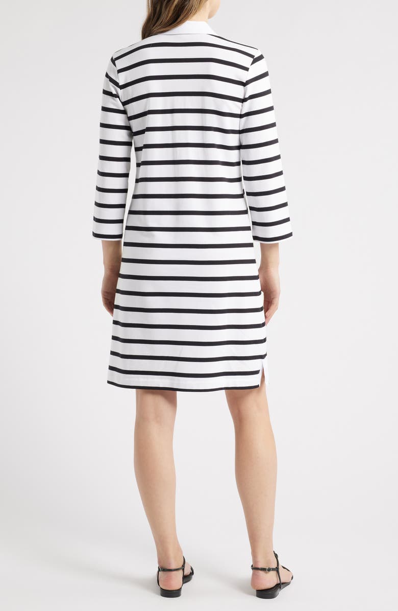 Hatley Stripe Long Sleeve Johnny Collar Knit Dress, Alternate, color, 