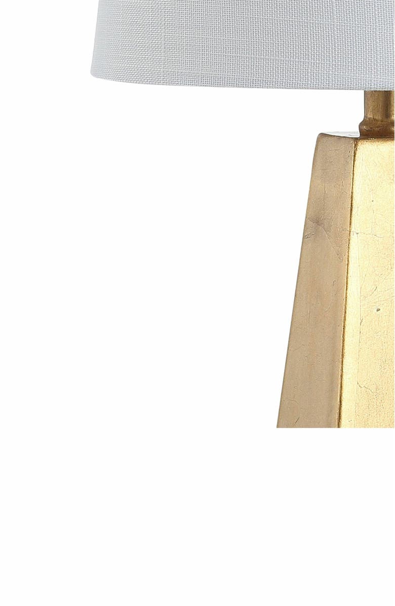 JONATHAN Y Owen Contemporary Resin LED Table Lamp, Alternate, color, Gold Leaf