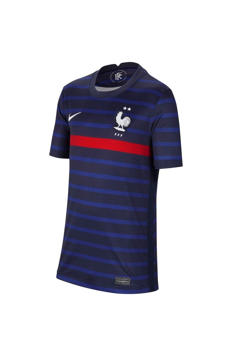 Nike Youth Nike Black/Blue France National Team 2020/21 Home Stadium Replica Jersey, Alternate, color, 